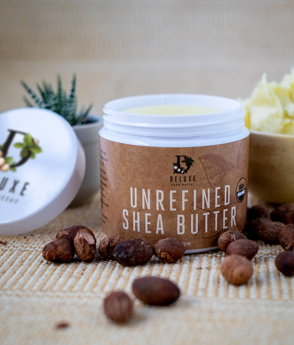 Ultimate Whipped Body Butter Bundle, Personal --- [250 Grams Each of Shea Butter (Cosmetic) - Cocoa Butter with Powder - Coconut Oil (traditional) & 1